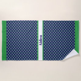 Toalha De Praia Torre de Praia Circular Verde Azul