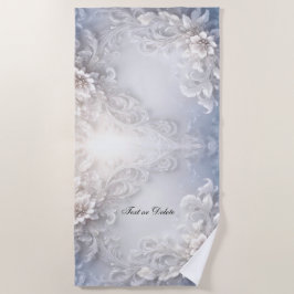 Toalha De Praia Torre Flourish Praia White Floral