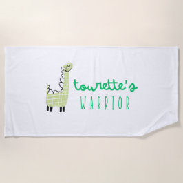 Toalha De Praia tourette's warrior aware Beach Towel