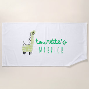 Toalha De Praia tourette's warrior aware Beach Towel