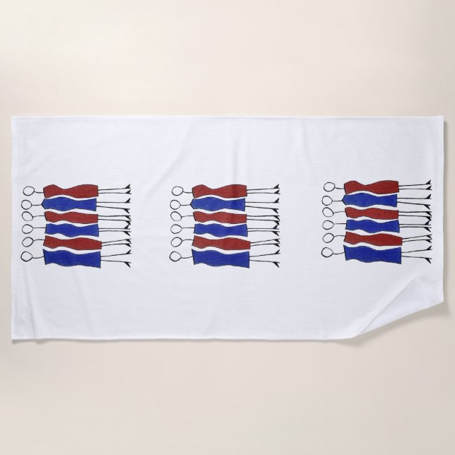 Toalha De Praia Towel de praia (desenhada à mão única) (Frente)