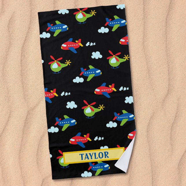 Toalha De Praia Trabalho de arte de Helicópteros e Nuvens Planos a (Criador carregado)