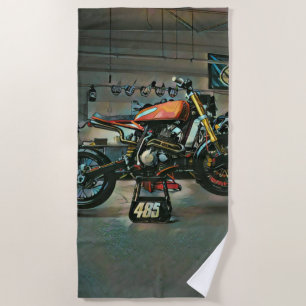 Toalha De Praia trabalho de arte de motocicleta vintage