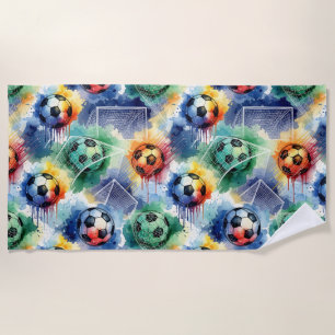 Toalha De Praia Traga espírito de futebol para seus Designs
