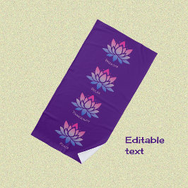 Toalha De Praia Tranquilidade roxa de lótus