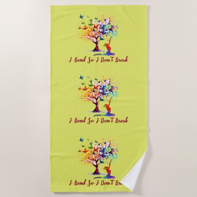 Toalha De Praia Tree of life, tree, butterfly  (Frente)