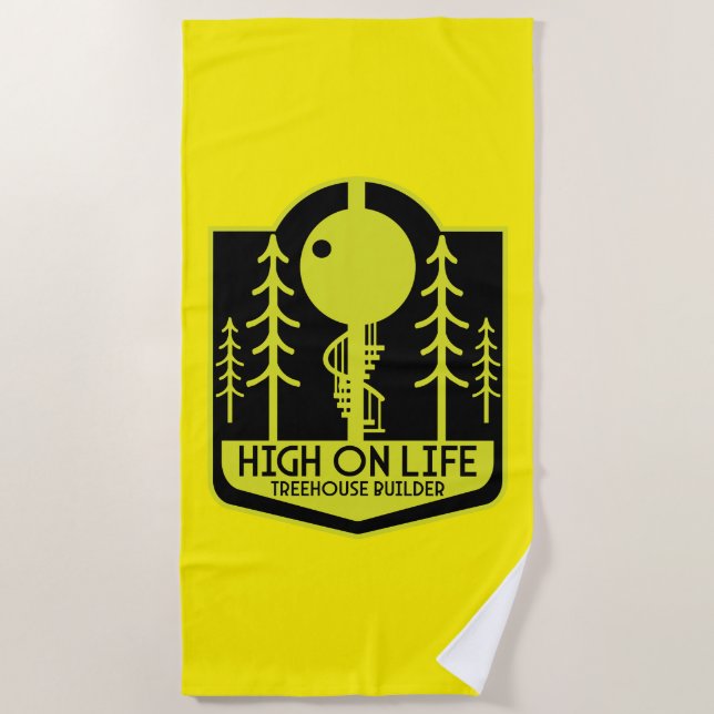 Toalha De Praia Treehouse Boy De Volta À Escola (Frente)