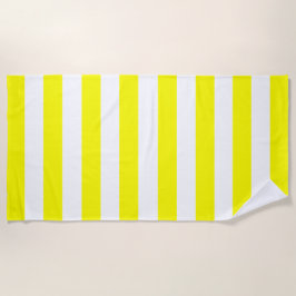 Toalha De Praia Trendy Bright Summer Radiant Yellow Strips
