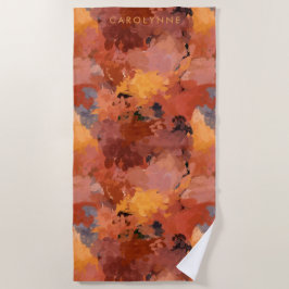 Toalha De Praia Trendy Chic Terracotta Rust Orange Brown