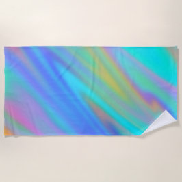 Toalha De Praia Trendy luxuoso azul roxo, azul, holográfico