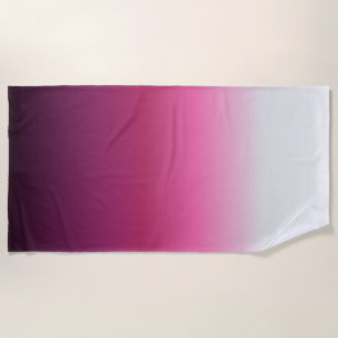 Toalha De Praia trendy magenta maroon marsala burgundy ombre