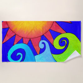 Toalha De Praia Três Waves Beach Towel