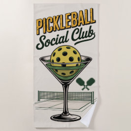 Toalha De Praia Tribunal de Retros do Clube Social de Picleball