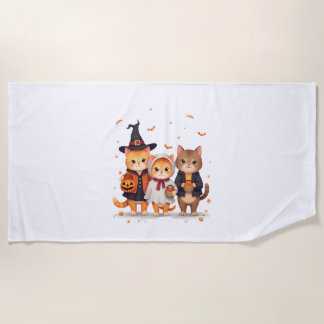 Toalha De Praia Trick-or-Treat Cat Squad