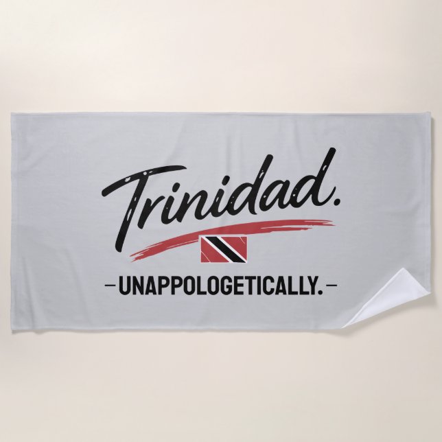 Toalha De Praia Trinidad Orgulhosamente Pride CINZA (Frente)