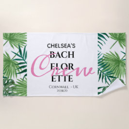 Toalha De Praia Tripulação Tropical de Bachelorette