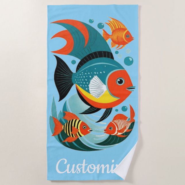Toalha De Praia Tropical Fish Assortion Thunder_Cove (Frente)