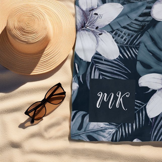 Toalha De Praia Tropical Personalizada (Criador carregado)