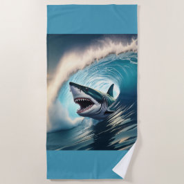 Toalha De Praia Tubarão e mordida
