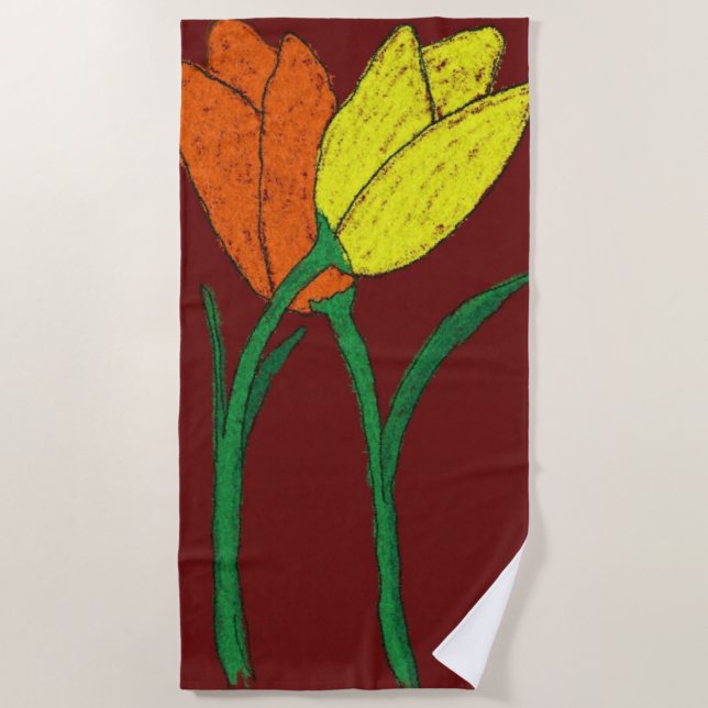 Toalha De Praia Tulipas (Frente)