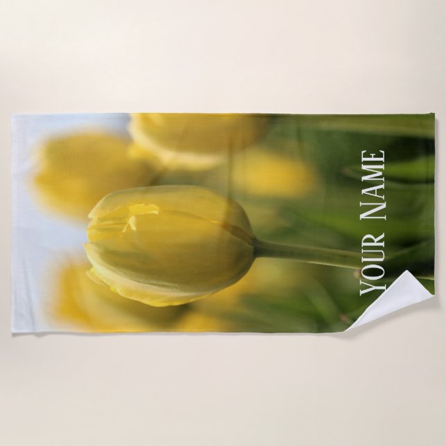 Toalha De Praia Tulipas solares (Frente)