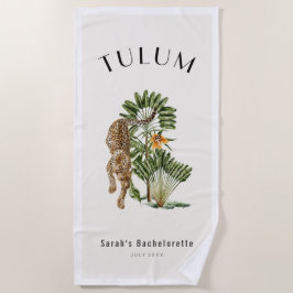 Toalha De Praia Tulum Leopard Bachelorette Beach Towel