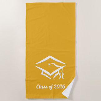 Toalha De Praia Turma de Graduação de 20?? GLDWHT Ano Personalizad