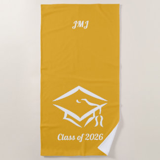 Toalha De Praia Turma de Graduação de 20?? GLDWHT Ano Personalizad