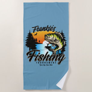 Toalha De Praia Turnê de Pesca Personalizada Truta de Anglas de Pe