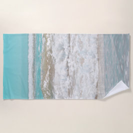 Toalha De Praia Turquesa Azul Céu Azul Ondas do Mar