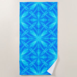 Toalha De Praia Turquesa Azul Neon Psicodélico Abstrato Nublado