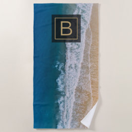 Toalha De Praia Turquoise Blue Sea Palm Coast Sandy Beach Flórida