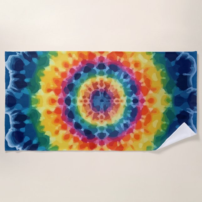 Toalha De Praia Tye-Dye-4 Beach Towel (Frente)