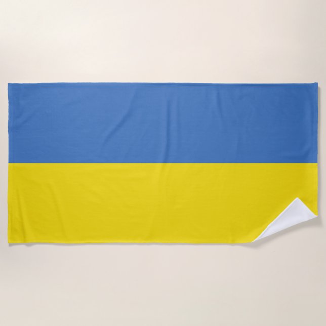 Toalha De Praia Ucrânia Flag, Ucraniano Slava Ucraniano С л в а У  (Frente)