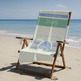 Toalha De Praia Último Brinde na Costa - Bachelorette Náutica