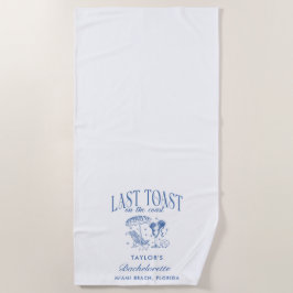 Toalha De Praia Último brinde na Festa de solteira costeira