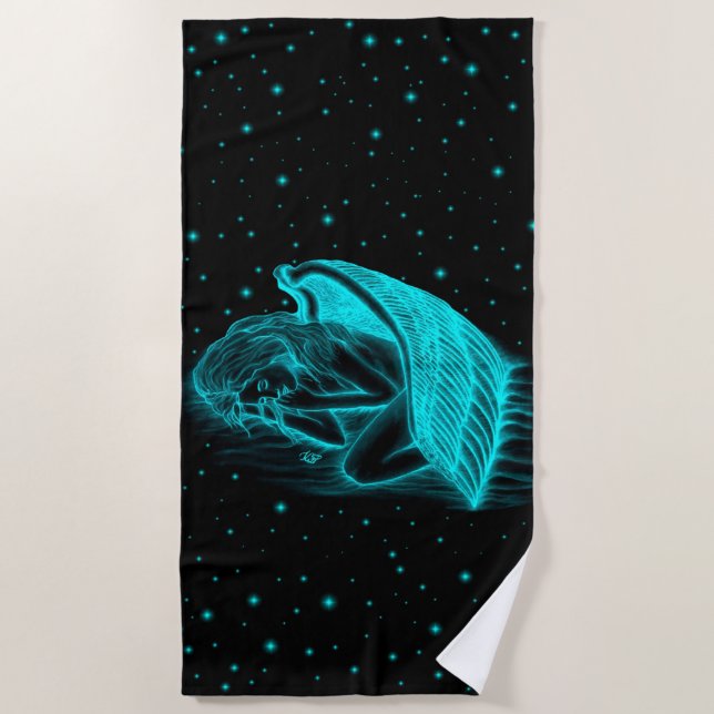 Toalha De Praia Um Anjo Dormindo (Frente)