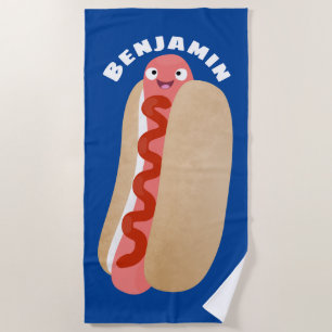 Toalha De Praia Um desenho animado e engraçado de Weiner