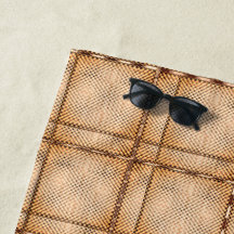 Um tartano de xadrez irregulares acastanhado