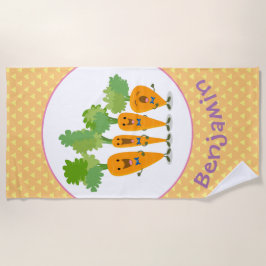 Toalha De Praia Uma ilustração de desenho animado do quarteto de c