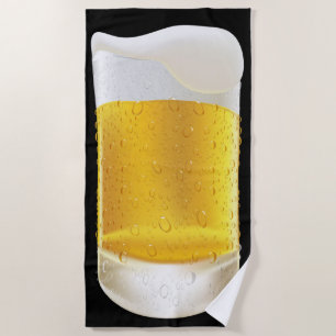 Toalha De Praia Uma Mata De Gelo Fria De Cerveja Súbita