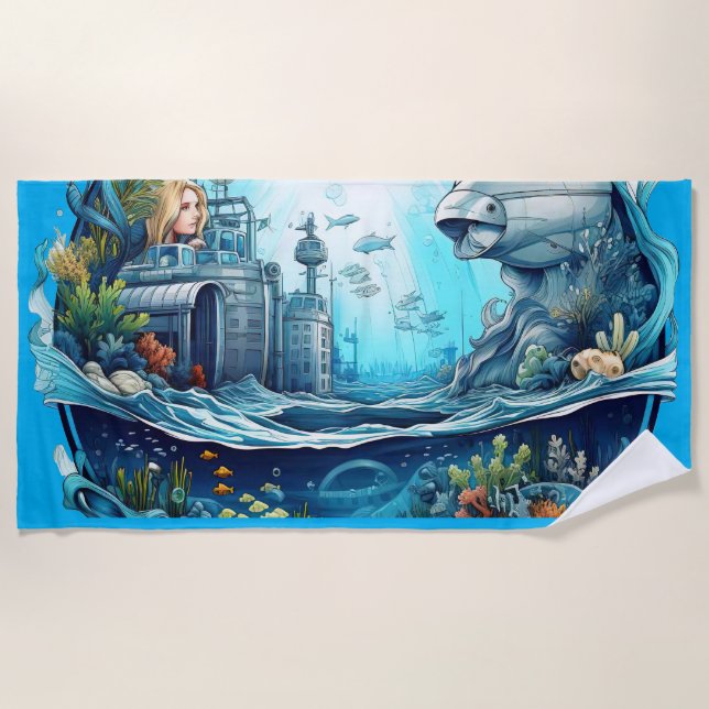 Toalha De Praia Undersea Wonderland Series Beach Towel (Frente)
