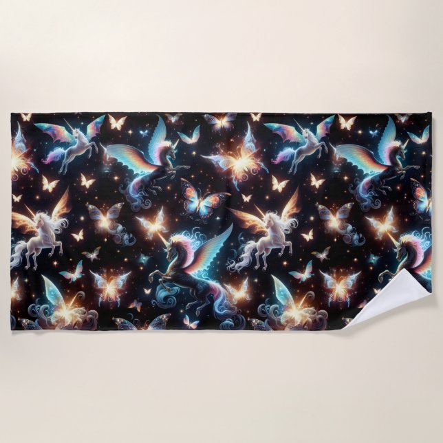 Toalha De Praia Unicorn Dreams (Frente)