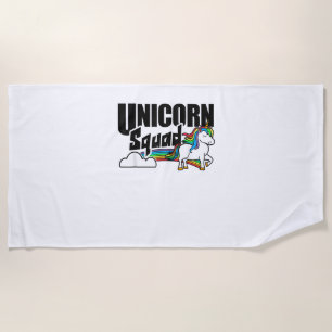Toalha De Praia Unicorn Esquadrão Arco-Íris Unicórnios Amam T-Shir