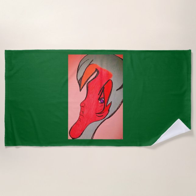 Toalha De Praia Unique Original Character Art  (Frente)