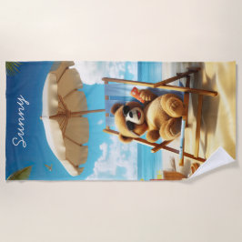 Toalha De Praia Ursinho na praia - Ursinhos para a diversão de Ver