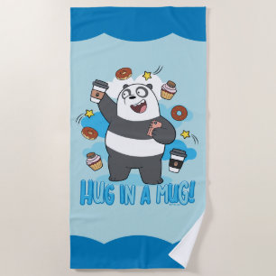 Toalha De Praia Urso de Panda - Abraçar uma Caneca!