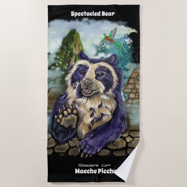 Toalha De Praia Urso Espetacular (Frente)