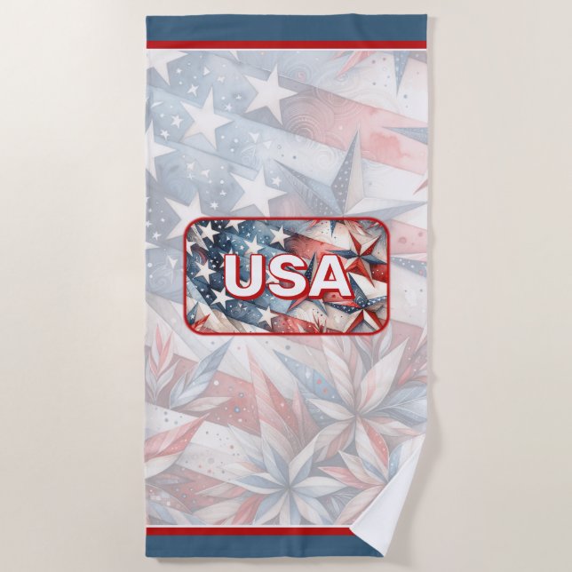 Toalha De Praia USA Beach Towel (Frente)