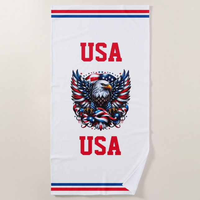 Toalha De Praia USA Beach Towel (Frente)